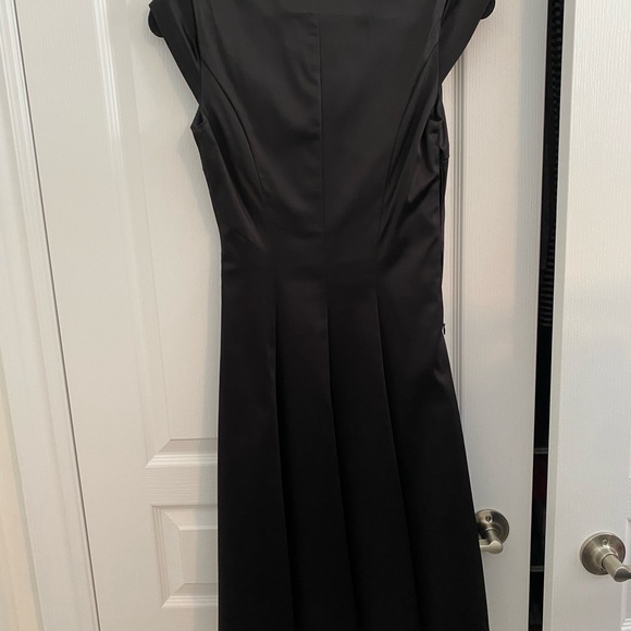 InWear Black Satin dress. Side zipper. Very Flattering! Never worn. - Picture 3 of 13